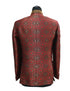 Hand Embroidered Red Fox Nehru